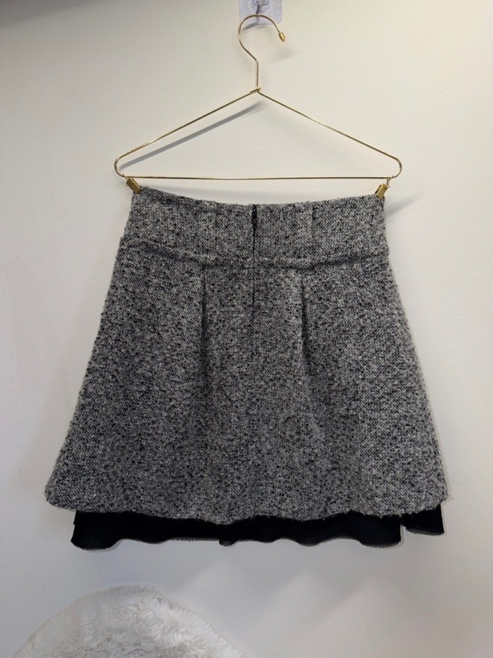 26โ Waist Dynamite Grey&Black Tweed A-Line Pleated Layered Summer Skirt 18โL ๐ - Picture 5 of 5